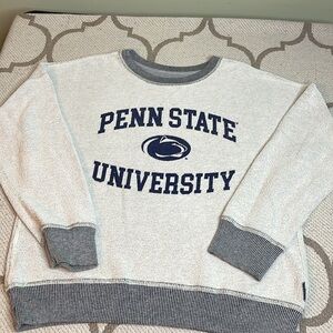 penn state university textured reversible crewneck sweatshirt